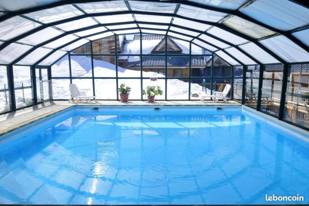 Saint Francois Longchamps Loc A La Montagne Avec Piscine Ete Hiver Vg23 Exterior foto